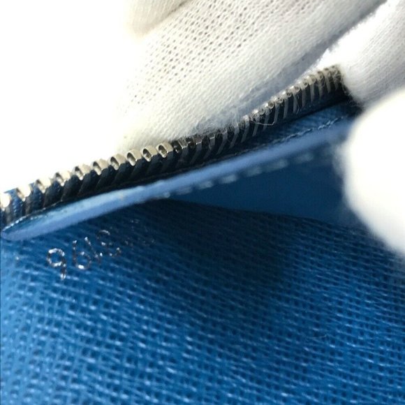 LOUIS VUITTON Epi Zippy Organizer Long Wallet Epi Leather Navy - Picture 9 of 10